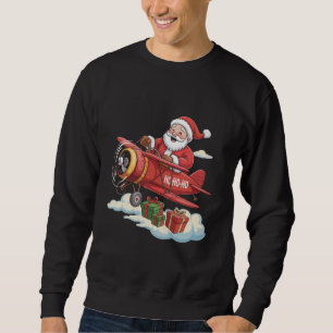 Christmas Santa Claus Pilot Flying Aeroplane Gift Sweatshirt