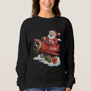 Christmas Santa Claus Pilot Flying Aeroplane Gift Sweatshirt