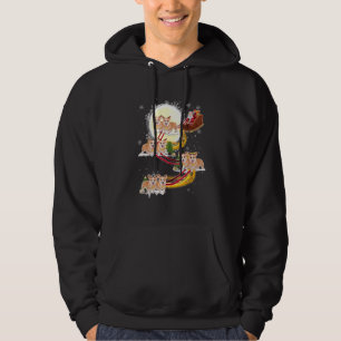 Christmas Santa Claus Riding Corgi Dogs Xmas Hoodie