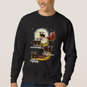 Christmas Santa Claus Riding Goat Goat Xmas Sweatshirt