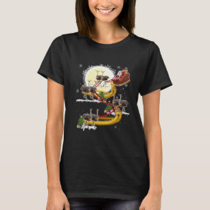 Christmas Santa Claus Riding Ostrich Ostrich Xmas  T-Shirt