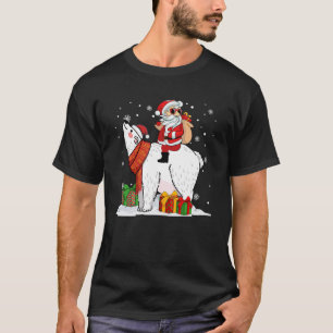 Christmas Santa Claus Riding Polar bear Xmas Holid T-Shirt