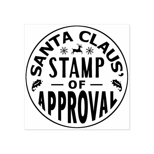Christmas Santa Claus Stamp of Approval Funny v3 (Imprint)