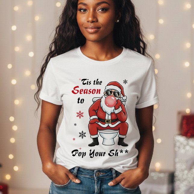 Christmas Santa Claus Sunglasses Funny Naughty T-Shirt (Christmas Santa Claus Sunglasses Funny Naughty T-Shirt
)