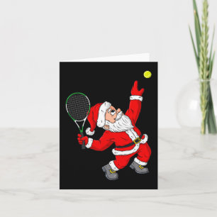 Christmas Santa Claus Tennis Fun Boys Girls Kids T Card