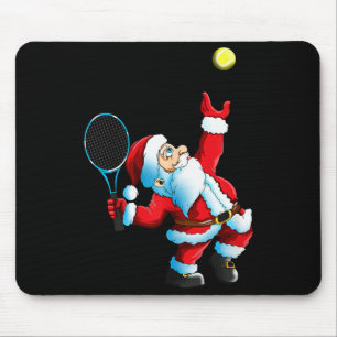 Christmas Santa Claus Tennis Game Tennis Racket  Mouse Pad