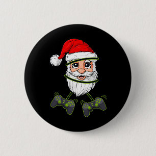 Christmas Santa Claus Video Game Controllers Boys 6 Cm Round Badge
