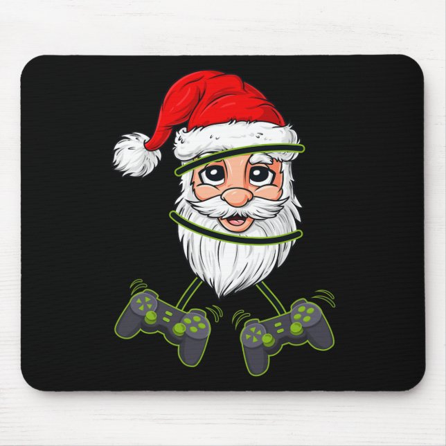 Christmas Santa Claus Video Game Controllers Boys  Mouse Pad (Front)