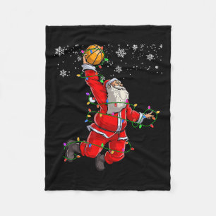 Christmas Santa Claus Volleyball Pajama Xmas Mens  Fleece Blanket
