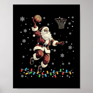 Christmas Santa Claus Volleyball Pajama Xmas Mens Poster