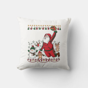Christmas Santa Claus Volleyball Snowman Reindeer Cushion