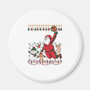 Christmas Santa Claus Volleyball Snowman Reindeer Magnet