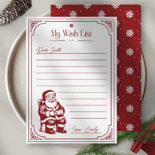 Christmas Santa Claus Wish List Invitation