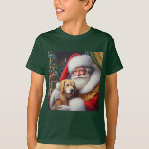 Christmas Santa Claus with Dogs 3 T-Shirt