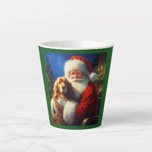 Christmas Santa Claus with Dogs 4 Latte Mug
