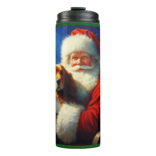 Christmas Santa Claus with Dogs 4 Thermal Tumbler