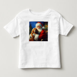 Christmas Santa Claus with Dogs 4 Toddler T-Shirt