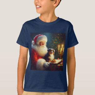 Christmas Santa Claus with Dogs 5 T-Shirt