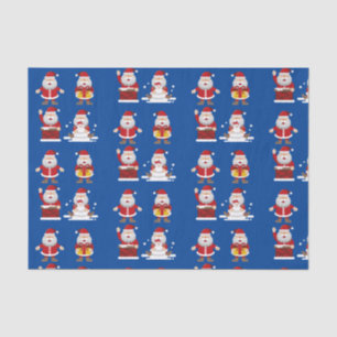 Christmas Santa Claus With Gifts  Tissue Paper