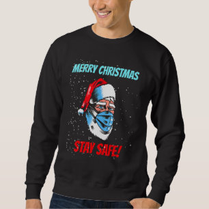 Christmas Santa Claus With Mask Sweatshirt