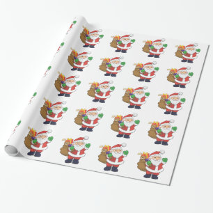 Christmas Santa Claus with Toys Wrapping Paper