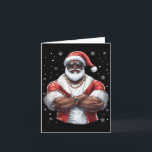 Christmas Santa Claus Xmas Cool Black African Amer Card<br><div class="desc">Christmas Santa Claus Xmas Cool Black African American Proud</div>