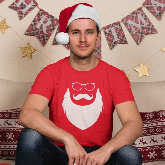 Christmas Santa Clause Beard and Glasses Men's T-Shirt (Creator Uploaded)