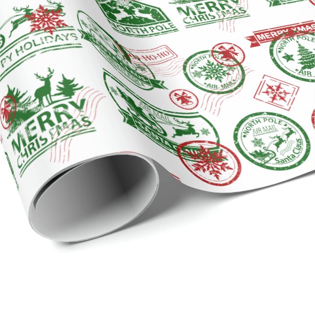 Christmas Santa Clause Delivery North Pole Express Wrapping Paper (Roll Corner)