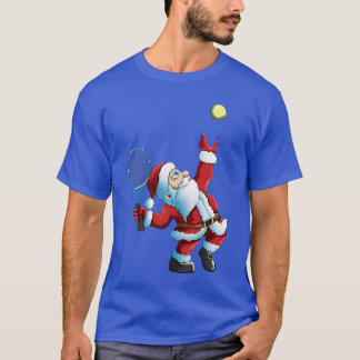Christmas Santa Clausennis Gameennis Racket friend T-Shirt