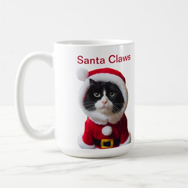 Christmas Santa Claws Coffee Mug (Left)