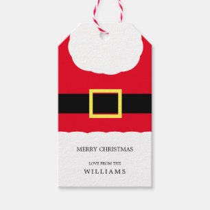 Christmas Santa coat red Gift Tags