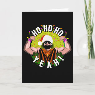 Christmas Santa Cream Of The Crop Wrestling Vintag Card