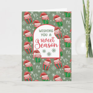 Christmas Santa Cupcakes Sweet Season Card
