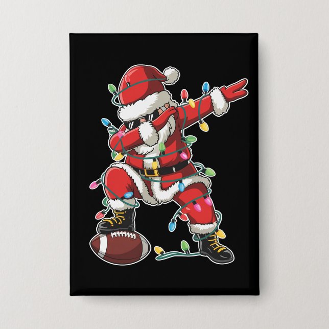 Christmas Santa Dabbing Footballer Xmas Football  (Front)