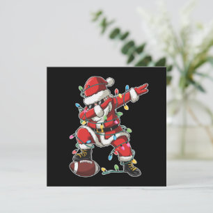 Christmas Santa Dabbing Footballer Xmas Football  Holiday Card