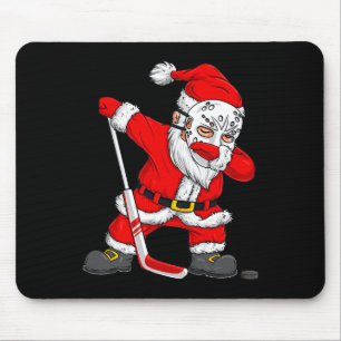 Christmas Santa Dabbing Hockey Player Boys Kids Da Mouse Pad