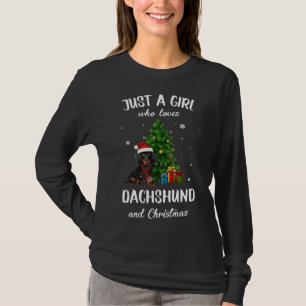 Christmas Santa Dachshund Xmas Tree Wiener Dog Lov T-Shirt