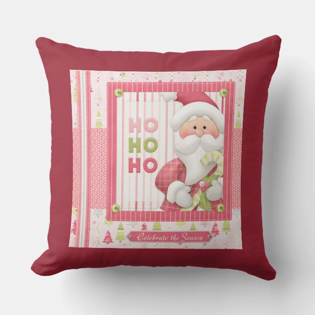 Christmas Santa Decorative Throw Pillow (Front)