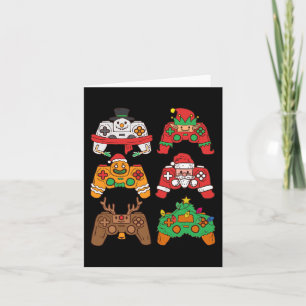 Christmas Santa deer gaming controllers Boys kids Card