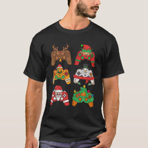 Christmas Santa deer gaming controllers Boys kids  T-Shirt