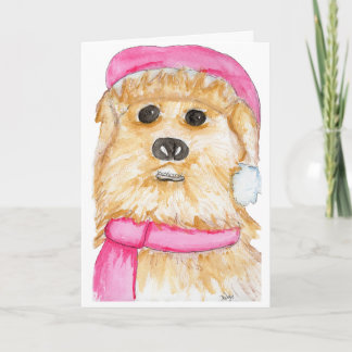 Christmas - Santa Dog Holiday Card
