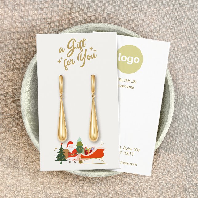 Christmas  Santa Earring Logo Display Card (Creator Uploaded)