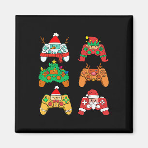 Christmas Santa Elf Gaming Controllers Gamer Xmas  Magnet