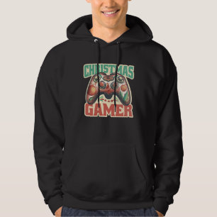 Christmas Santa Elf Gaming Controllers Snowman Boy Hoodie
