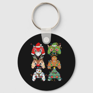 Christmas Santa Elf Lights Gaming Controllers Xmas Key Ring