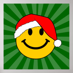 Christmas Santa Face Poster