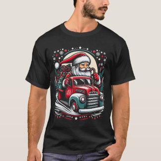 Christmas Santa Festive Truck Ride T-Shirt