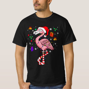 Christmas Santa Flamingo Lover Funny Classic T-Shirt