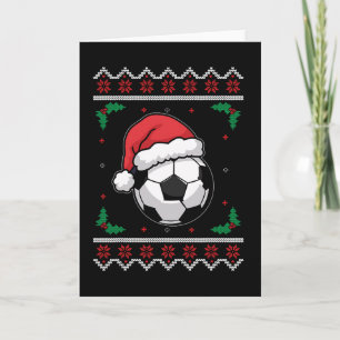 Christmas Santa Footll Xmas Ugly Soccer Boys Kid Y Card