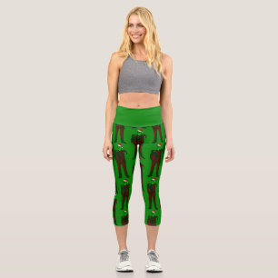 christmas santa frankenstein gothmas creepmas  capri leggings